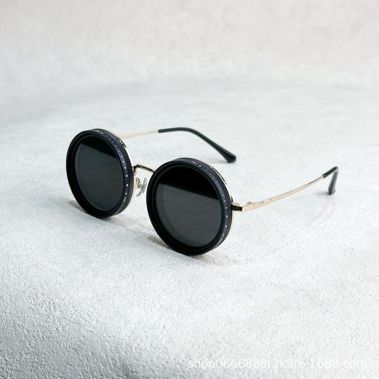 (Gold1) Adjustable frame sunglasses with shatterproof lenses